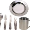 Festival Gadgets Campinggeschirr Set Besteck + Teller + Tasse