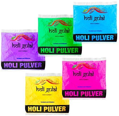 Holi Festival Pulver Set 5 Farben