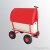 Bollerwagen Handwagen Transportwagen Handkarren mit Luftbereifung mit Dach Farbe rot